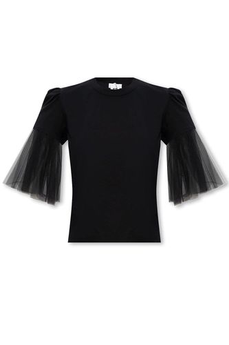 Tulle-sleeved Crewneck T-shirt - Comme des Garçons Noir Kei Ninomiya - Modalova