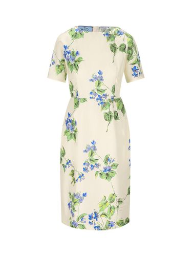 Floral Print Short-sleeve Dress - Prada - Modalova