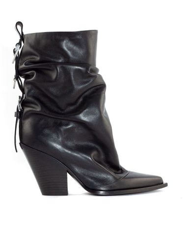 Calfskin Leather Ankle Boot - Elena Iachi - Modalova