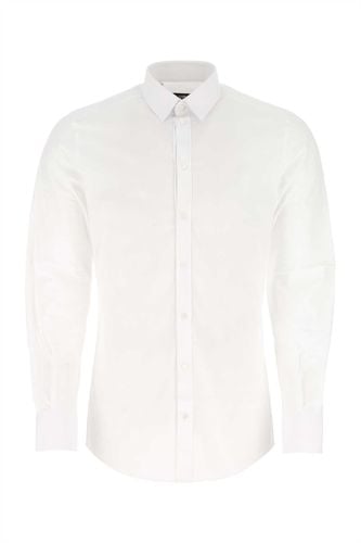 White Stretch Poplin Shirt - Dolce & Gabbana - Modalova