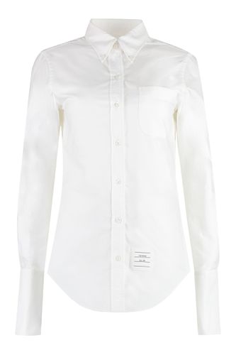 Button-down Collar Cotton Shirt - Thom Browne - Modalova