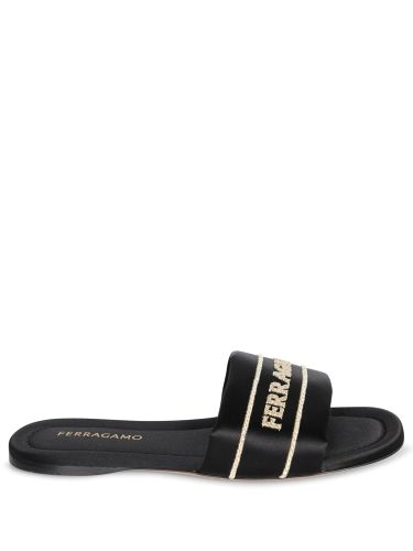 Fabric Slide Sandals - Ferragamo - Modalova