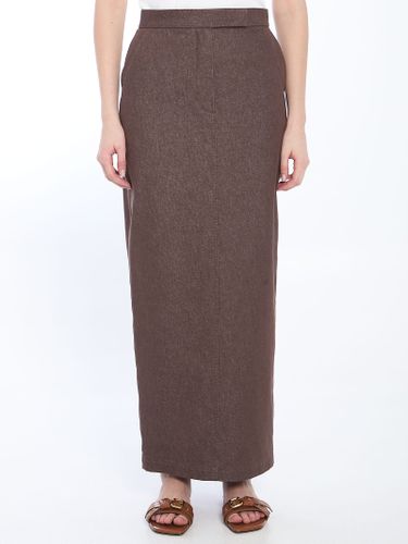 Cotton With Denim Effect Long Skirt - Max Mara - Modalova