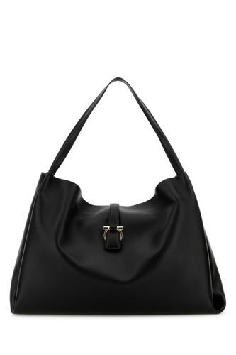 Black Leather Large Shopping Bag - Ferragamo - Modalova