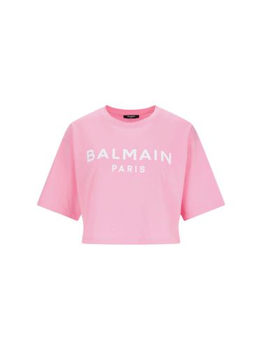 Balmain Logo Crop T-shirt - Balmain - Modalova