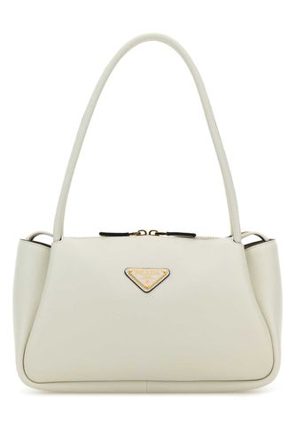 Prada White Leather Medium Handbag - Prada - Modalova