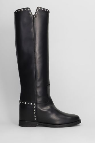 Via Roma 15 In Black Leather - Via Roma 15 - Modalova