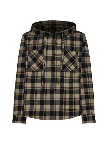 Off-White Flanel Hooded Check Shirt - Off-White - Modalova