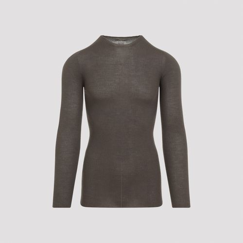 Ribbed Round Neck Ls T-shirt - Rick Owens - Modalova