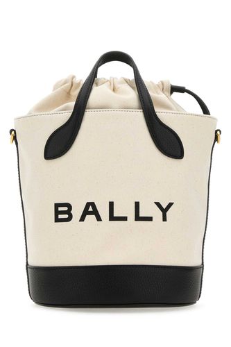 Bally Ivory Canvas Bar Bucket Bag - Bally - Modalova