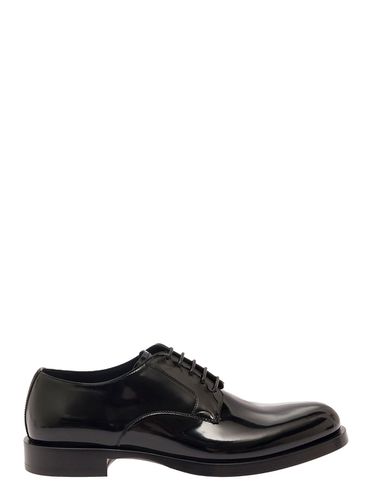 Derby Shoes With Branded Outsole In Polished Leather Woman - Dolce & Gabbana - Modalova