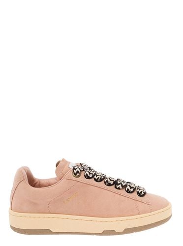 Lite Curb Low Top Sneakers With Oversized Multicolor Laces In Suede Woman - Lanvin - Modalova