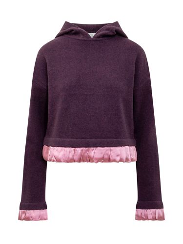 J. W. Anderson Jwanchor Satin Trimmed Sweatshirt - J.W. Anderson - Modalova