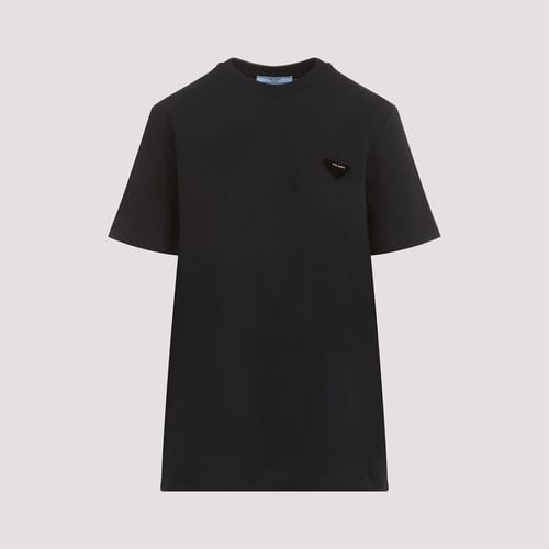 Prada Logo Velvet T-shirt - Prada - Modalova