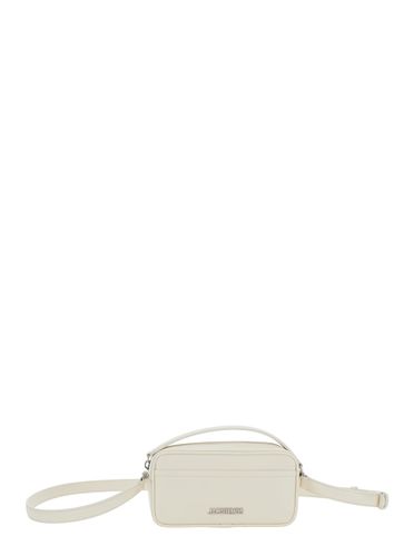 Le Baneto Shoulder Bag With Logo Lettering On The Front And Adjustable Shoulder Strap In Leather Man - Jacquemus - Modalova