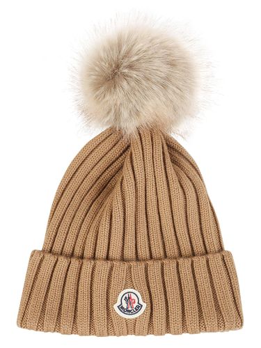 Moncler Logo Patch Beanie - Moncler - Modalova