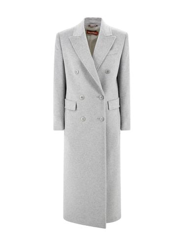 Long Double-breasted Wool Coat - Max Mara Studio - Modalova