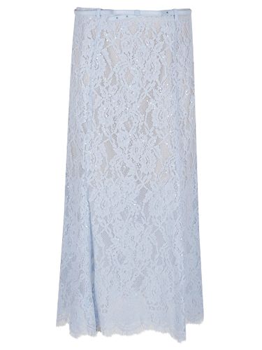 Lace Flared Midi Skirt - self-portrait - Modalova