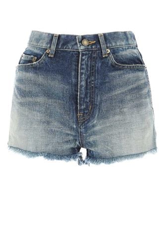 Saint Laurent Rawedge Denim Shorts - Saint Laurent - Modalova