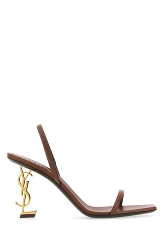 Brown Leather Opyum 85 Sandals - Saint Laurent - Modalova