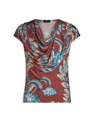 Etro Burgundy Printed Jersey Top - Etro - Modalova