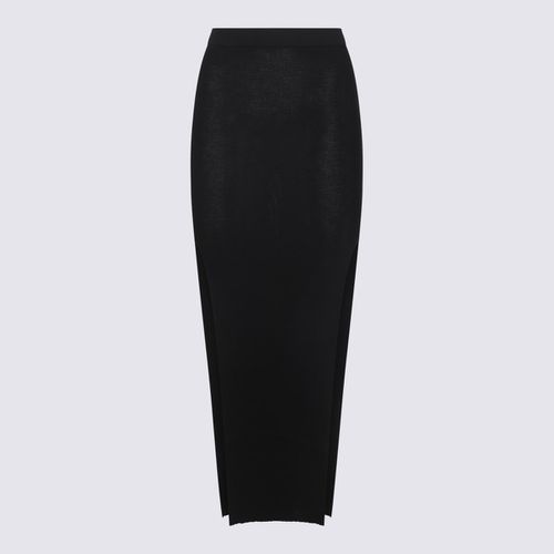 Rick Owens Black Cotton Midi Skirt - Rick Owens - Modalova