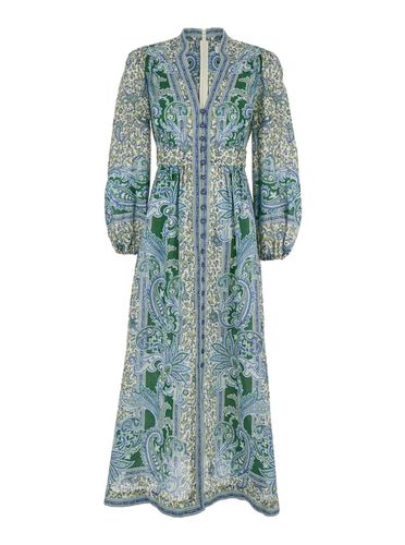 Long Dress With Floral Print In Linen Woman - Zimmermann - Modalova