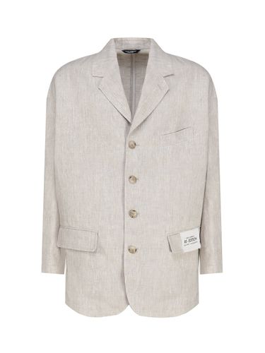 Single-breasted Jacket In Linen And Viscose - Dolce & Gabbana - Modalova