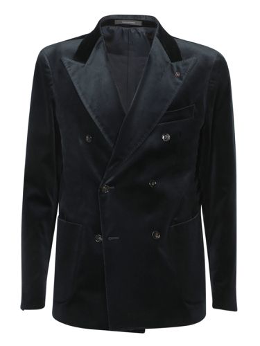 Tagliatore Blue Velvet Jacket - Tagliatore - Modalova