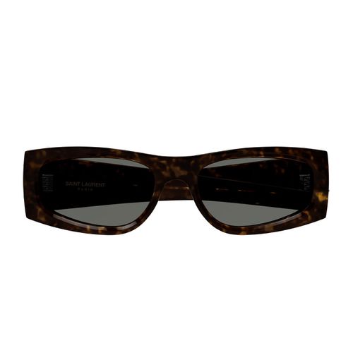 Saint Laurent Sl M140 Linea Monogram 003 Havana Grey Sunglasses - Saint Laurent Eyewear - Modalova