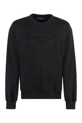 Logo Detail Cotton Sweatshirt - Dolce & Gabbana - Modalova