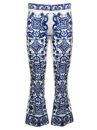 Majolica Printed Flared Pants - Dolce & Gabbana - Modalova