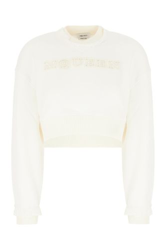 Ivory Cotton Sweatshirt - Alexander McQueen - Modalova