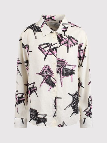 Shirt With Black Background Print - MSGM - Modalova