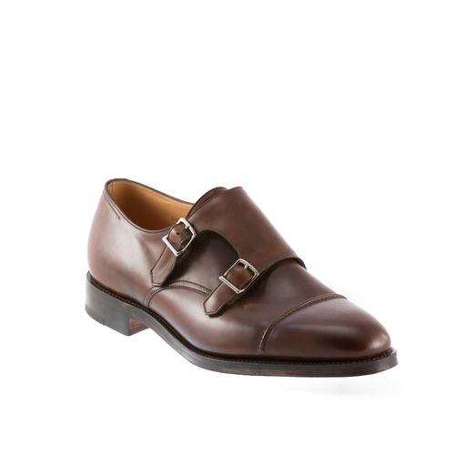 Brown Calf Monk Strap Shoe - John Lobb - Modalova