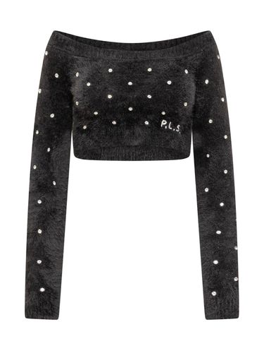 Embellished Cropped Jumper - Philosophy di Lorenzo Serafini - Modalova