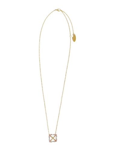 Arrows Motif Embellished Necklace - Off-White - Modalova