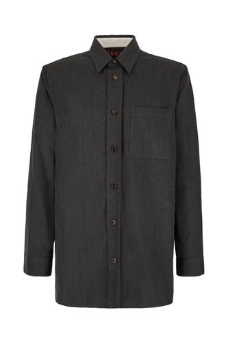 Gucci Dark Grey Wool Shirt - Gucci - Modalova