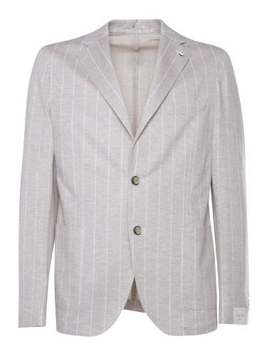 L. B.M. 1911 Beige Pinstripe Blazer - L.B.M. 1911 - Modalova