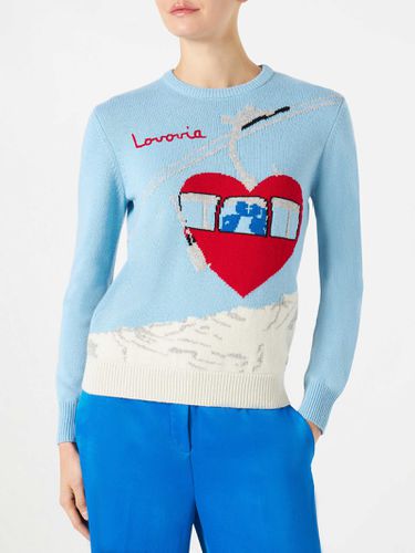 Woman Sweater Vintage Postcard Style With Lovovia Embroidery - MC2 Saint Barth - Modalova