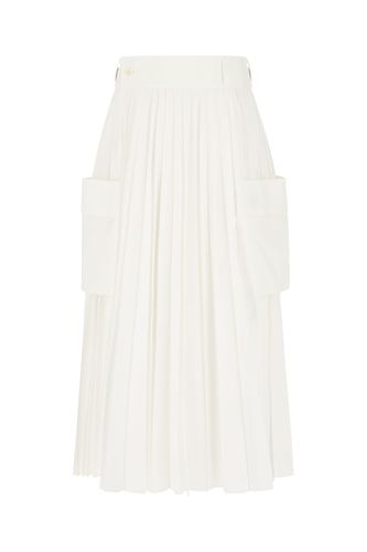 Sacai White Cotton Skirt - Sacai - Modalova