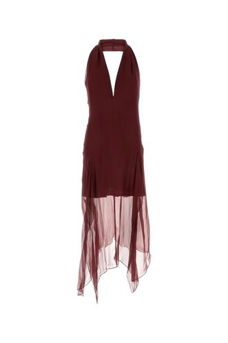 Ferragamo Bordeaux Silk Dress - Ferragamo - Modalova