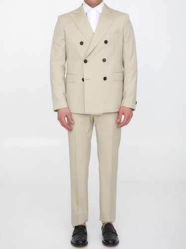 Sand-colored Wool Two-piece Suit - Tonello - Modalova