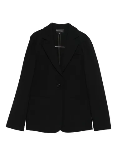 Interlock Jersey Blazer - Emporio Armani - Modalova