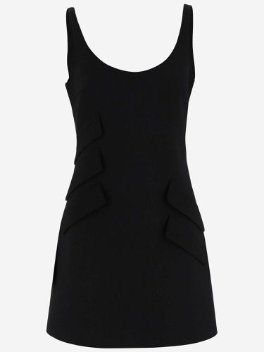 Wool Blend Straight Minidress - Versace - Modalova