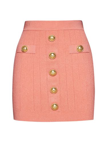 Balmain Logo Button Knit Skirt - Balmain - Modalova