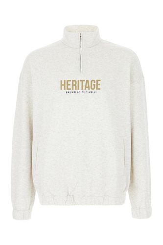 Logo Printed High Neck Sweatshirt - Brunello Cucinelli - Modalova