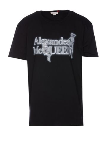 Skull Lettering T-shirt - Alexander McQueen - Modalova