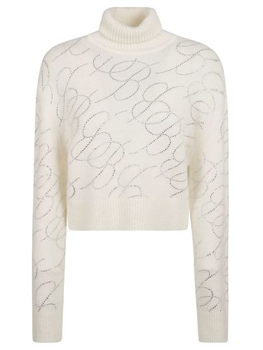 Roll Neck Embellished Knit Sweater - Blumarine - Modalova