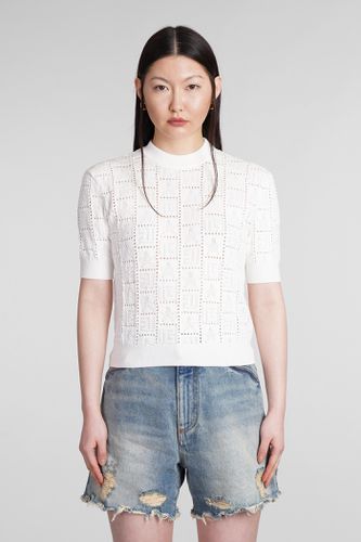 Balmain T-shirt In White Viscose - Balmain - Modalova